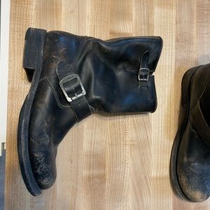 Frye distressed engineer boots